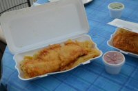 A Fish & Chip Supper From Mario's Fish Bar In Alfreton