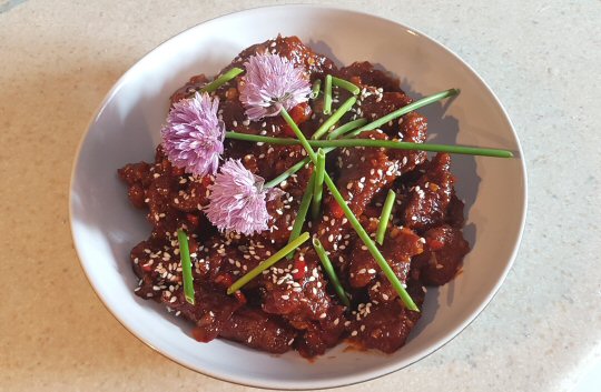 First attempt at Crispy Chilli Beef, with you-tuber Chow with Lau