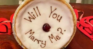 Will You Marry Me? in Icing - The Bakewell Tart Becomes the New Engagement Season Ritual