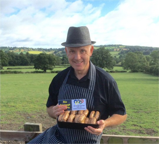 Charity sausages from Croots Farm Shop to mark the Rio Olympics