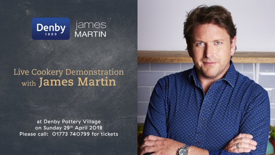 James Martin Cookery Demonstration at Denby Pottery Village