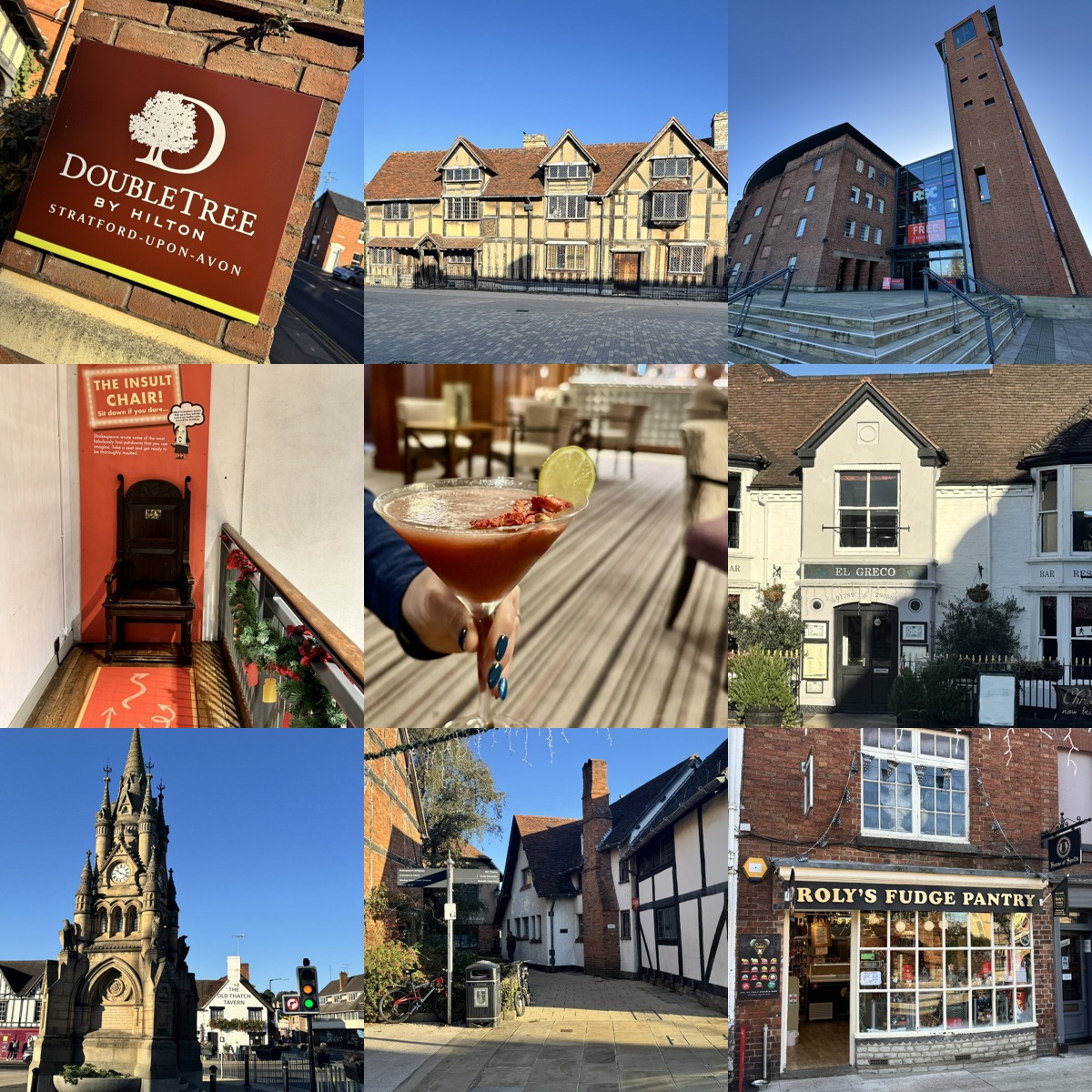 Stratford-upon-Avon photo highlights including Shakespeare landmarks, theatre and historic streets