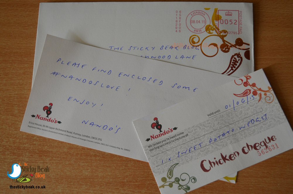 A Voucher From Nandos A Voucher From Nandos