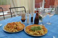 A Fish & Chip Supper From Mario's Fish Bar In Alfreton