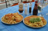 A Fish & Chip Supper From Mario's Fish Bar In Alfreton