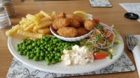 Crab Sandwiches For Lunch at The Endeavour, Newbiggin